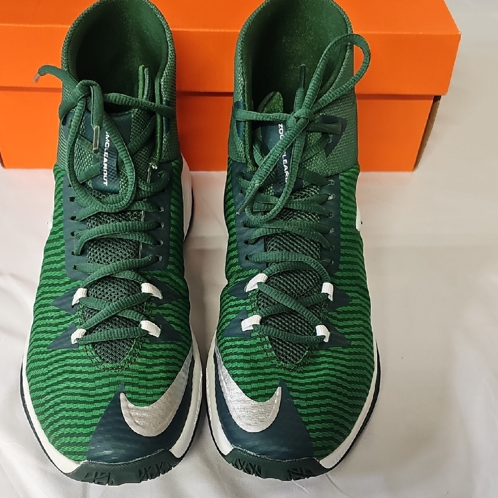 Nike Green and Silver Athletic Shoes